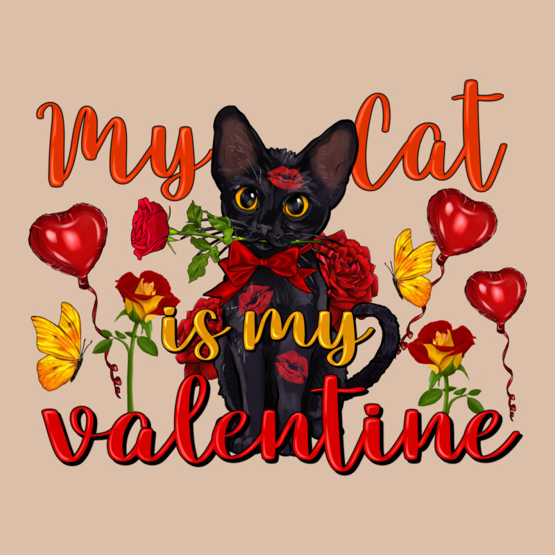 My Cat Is My Valentine Valentine's Day Urban Heavy Tee by FaDigitalArtStudio | Teevron