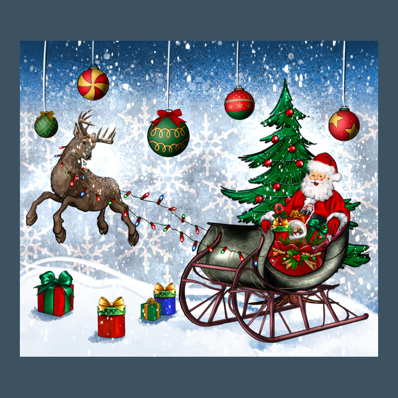 Christmas Santa Deer And Presents Urban Heavy Tee by BundleAndBundleShop | Teevron