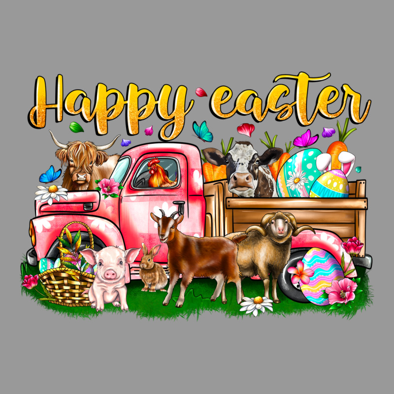 Happy Easter Animal Car Vintage Hoodie by CowhideDigitalArt | Teevron