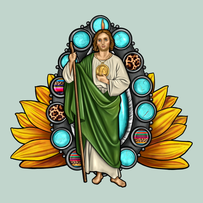 San Judas Gemstone Sunflower Zipper Hoodie by JahusDesignShop | Teevron