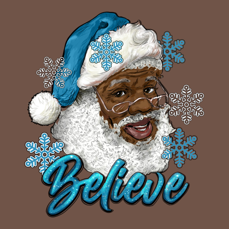 Winter Christmas African American Santa Believe Premium Sweatshirt by RanaPortraitStore | Teevron