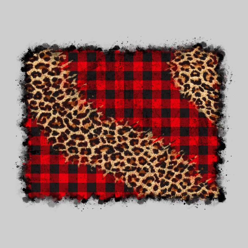 Leopard Buffalo Plaid Background Premium Tee by CowCowDesign | Teevron