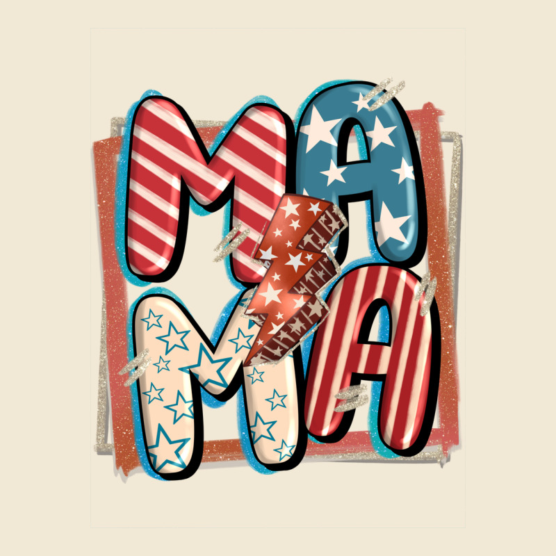 4th Of July Mama With Lightning Bolt Ladies Tee by FaDigitalArtStudio | Teevron