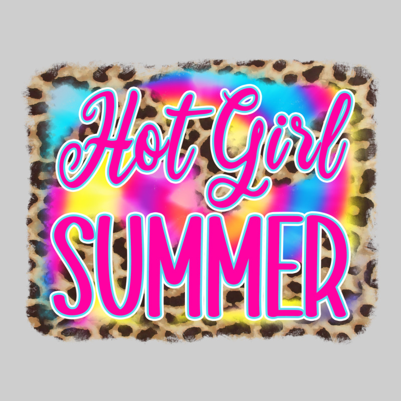 Hot Girl Summer Tie Dye Leopard Premium Tee by CowCowDesign | Teevron