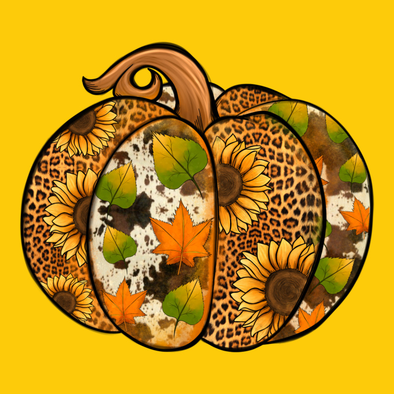 Leopard Cowhide Sunflower Pumpkin Premium Hoodie by Jasminsmagicworld | Teevron