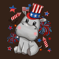 Fourth Of July Hippopotamus Heavy Core Tee | Teevron