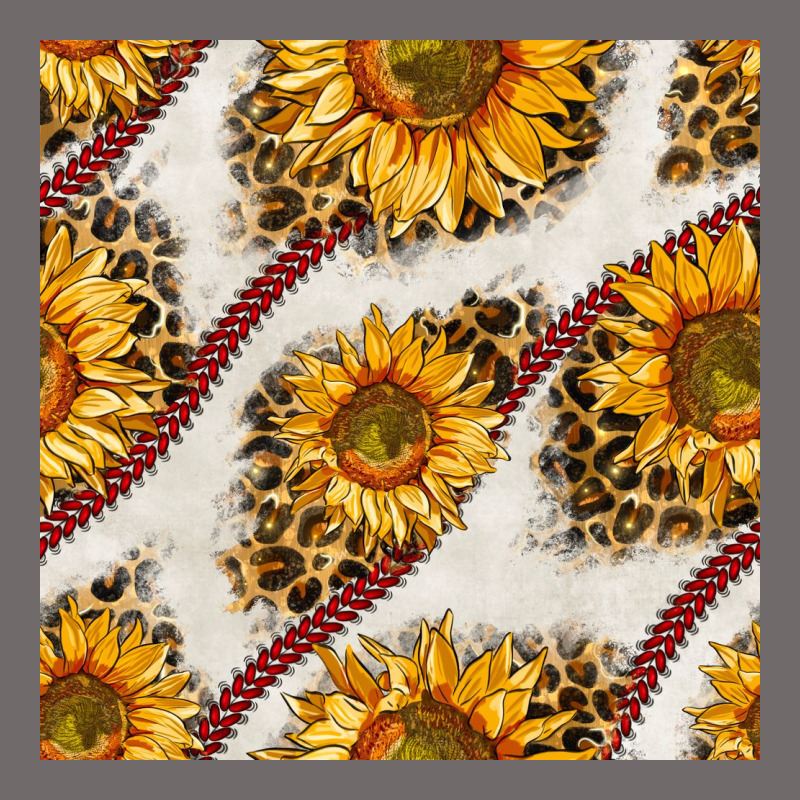 Baseball Sunflowers And Leopard Seamless Pattern Urban Heavy Tee by BundleAndBundleShop | Teevron