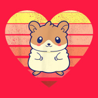 Cute Hamster Design Retro Heart Shape Vintage T Shirt Zipper Hoodie | Teevron
