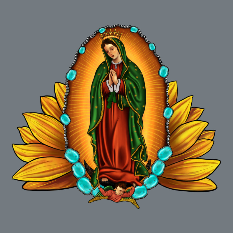 Sunflower Our Lady Of Guadalupe Heavyweight Sweatshirt by JahusDesignShop | Teevron