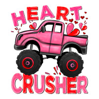 Heart crusher pink monster truck Valentine's Day | Teevron