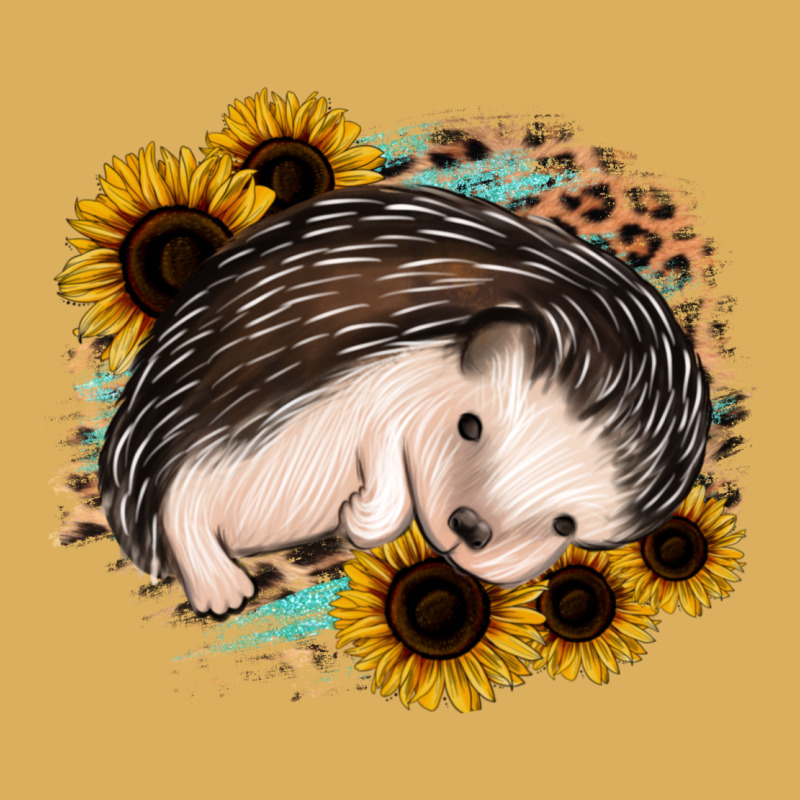 Sleeping Hedgehog Sunflower Leopard Premium Hoodie by Jasminsmagicworld | Teevron