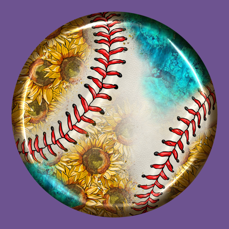 Baseball With Sunflower Round Earrings Vintage Tee by BundleAndBundleShop | Teevron