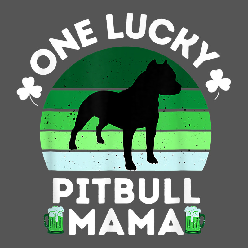 Funny St Patrick's Day One Lucky Pitbull Mama Pitbulldog T Shirt Zipper Hoodie by linhVisuals | Teevron