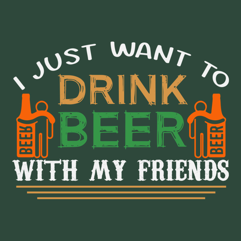 I Just Want To Drink With My Friends Zipper Hoodie by linhVisuals | Teevron