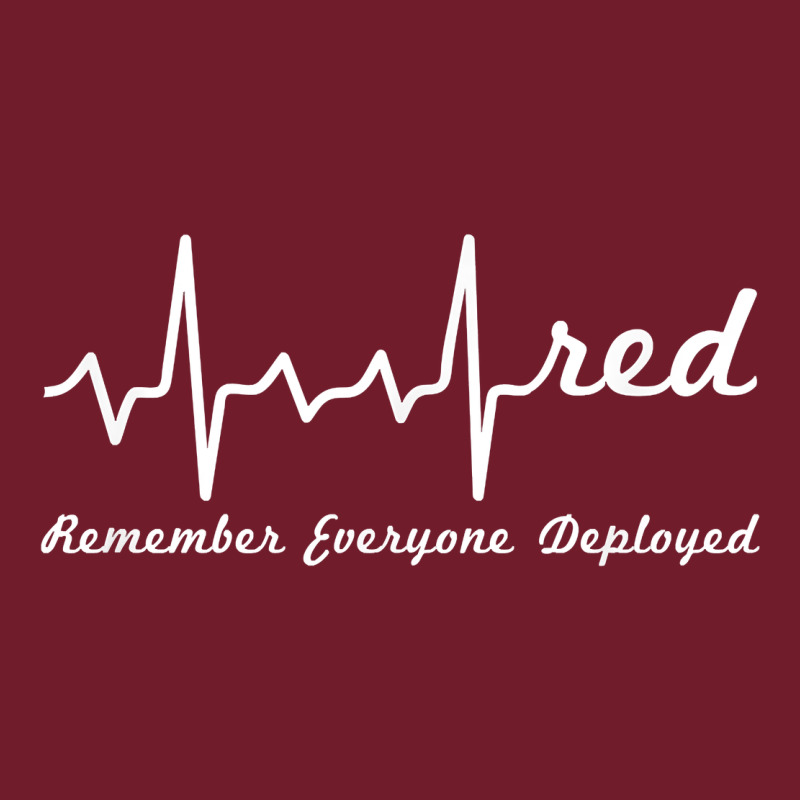 Red Friday Military Remember Everyone Deployed Heartbeat T Shirt Zipper Hoodie by linhVisuals | Teevron