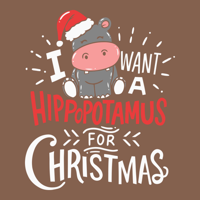 I Want Hippopotamus For Christmas Hippo Xmas Gift Zipper Hoodie by linhVisuals | Teevron