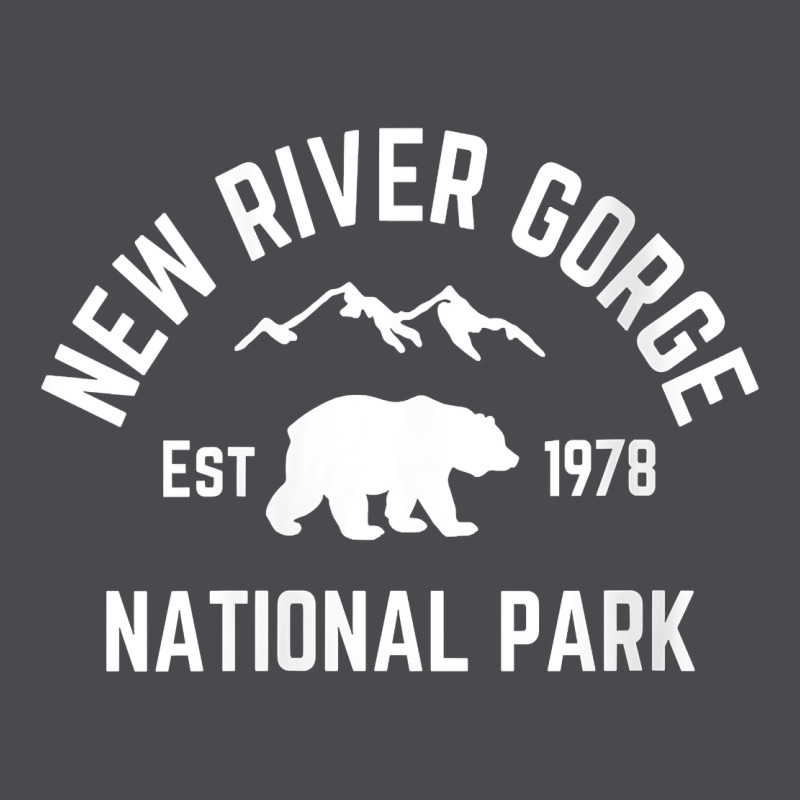 Womens New River Gorge National Park Bear West Virginia Nature V Neck Zipper Hoodie by linhVisuals | Teevron