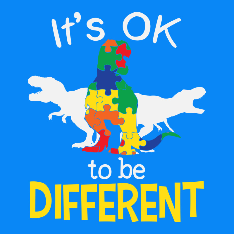 It’s Ok To Be Different Autism Dinosaur Zipper Hoodie by linhVisuals | Teevron