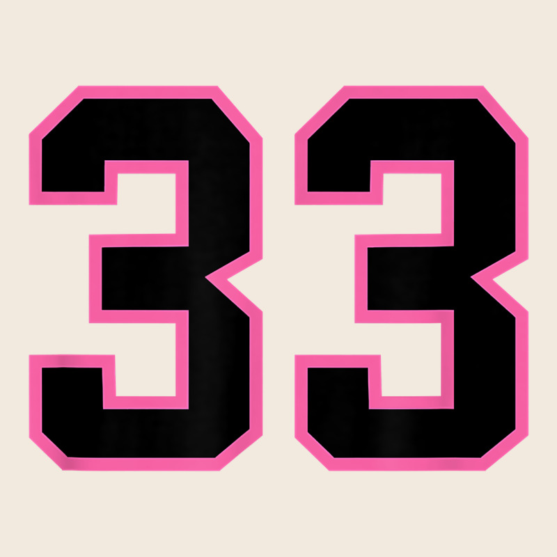 Number 33 Sports Jersey Athlete Fan Pink Black Lucky Number T Shirt Zipper Hoodie by linhVisuals | Teevron