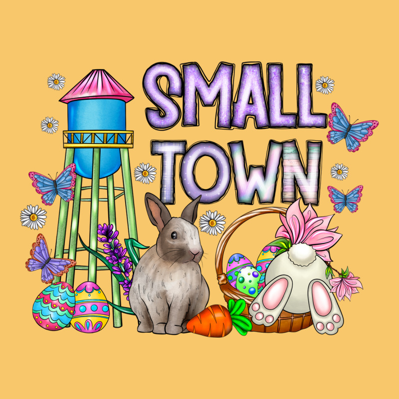 Small Town Easter Day Vintage Hoodie by CowhideDigitalArt | Teevron