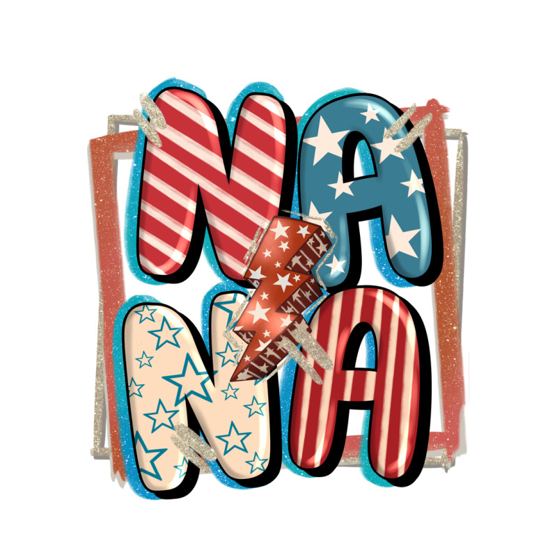 4th Of July Nana With Lightning Bolt Ladies Tee by FaDigitalArtStudio | Teevron
