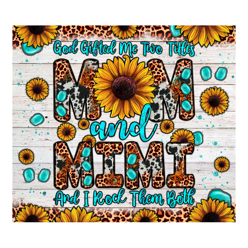 God Gifted Me Two Titles Mom And Mimi And I Rock Them Both Zipper Hoodie by JahusDesignShop | Teevron