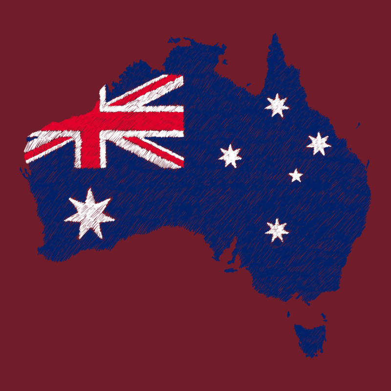 Australia Map Flag Drawing Line Art Zipper Hoodie by linhVisuals | Teevron