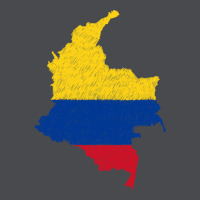 Colombia Flag Map Drawing Line Art Zipper Hoodie | Teevron