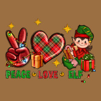 Peace Love Elf Christmas Vintage Tee | Teevron