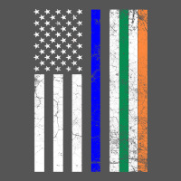 Irish American Flag Thin Blue Line Police St. Patrick's Day Long Sleev Zipper Hoodie | Teevron