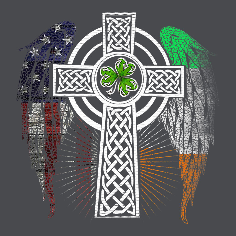 Irish American Usa Flag Celtic Cross St Patrick's Day Premium T Shirt Zipper Hoodie by linhVisuals | Teevron
