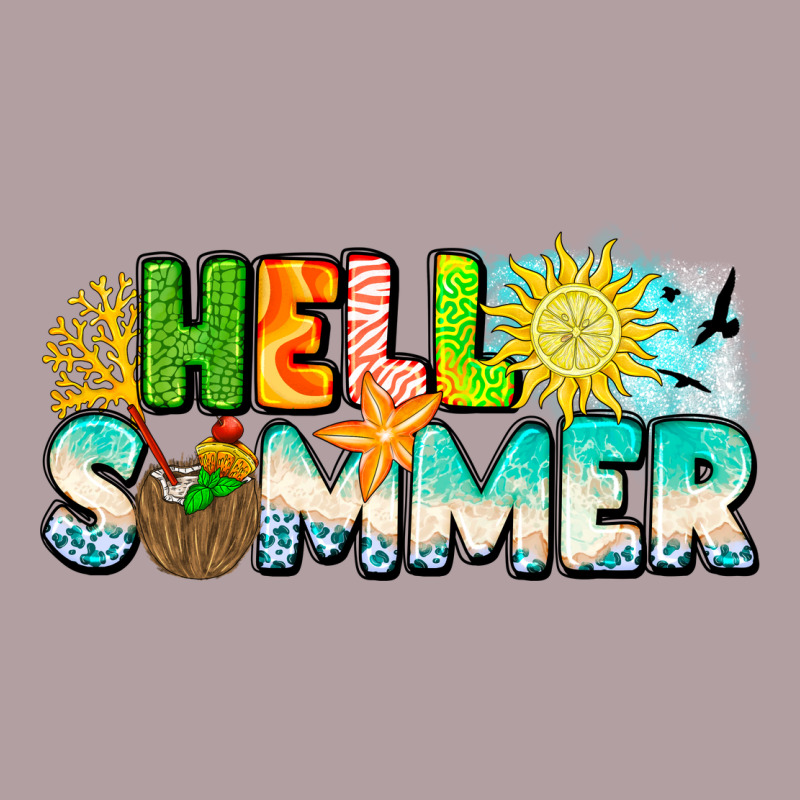 Hello Summer Vintage Hoodie by CowhideDigitalArt | Teevron