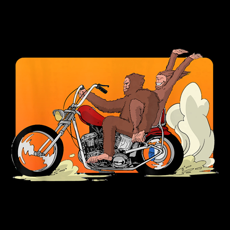 Bigfoot T  Shirt Bigfoot Riding Motorcycle For Biker Sasquatch Chick T Zipper Hoodie by linhVisuals | Teevron