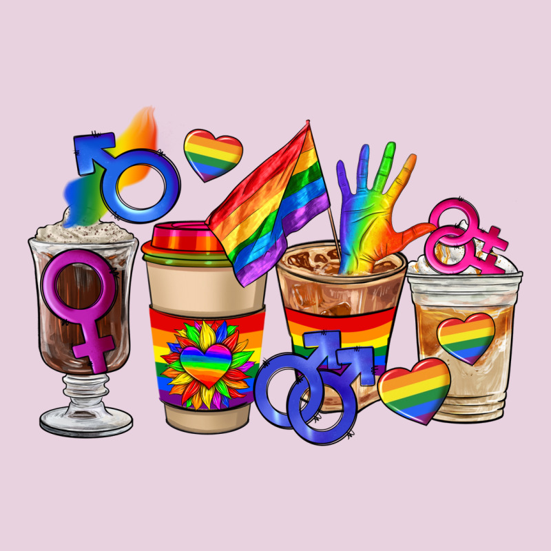 Lgbt Coffee Cups Ladies Tee by FaDigitalArtStudio | Teevron