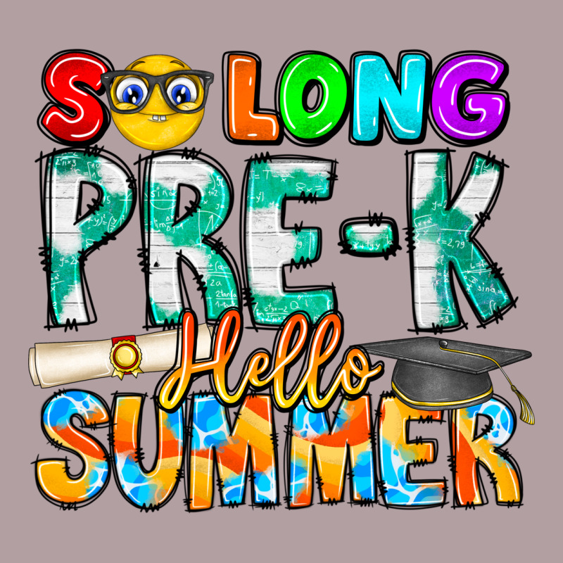 So Long Pre K Hello Summer Vintage Hoodie by CowhideDigitalArt | Teevron