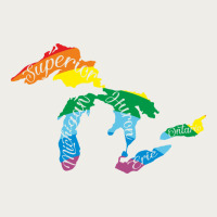 All Michigan Great Lakes Rainbow Colors Zipper Hoodie | Teevron