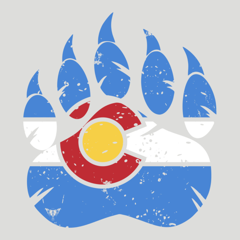 Colorado State Flag Bear Paw Print Pocket Place Zipper Hoodie by linhVisuals | Teevron