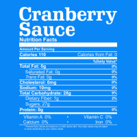 Cranberry Sauce Nutrition Facts Funny Thanksgiving Christmas Food Nutr Zipper Hoodie | Teevron