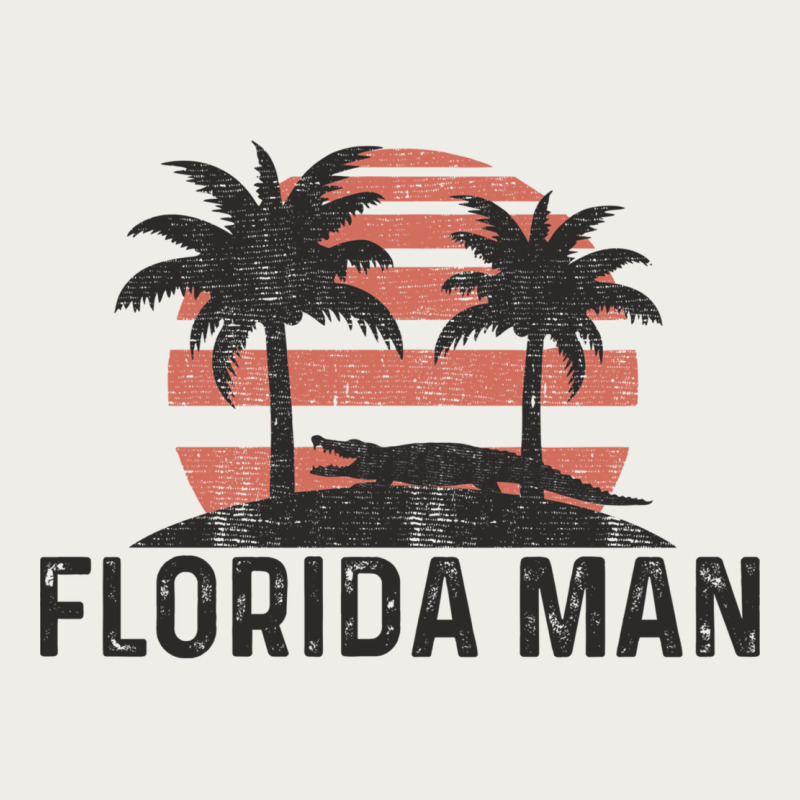 Florida Man State Funny Meme Vintage Palm Trees And Sunset Retro Sun Zipper Hoodie by linhVisuals | Teevron