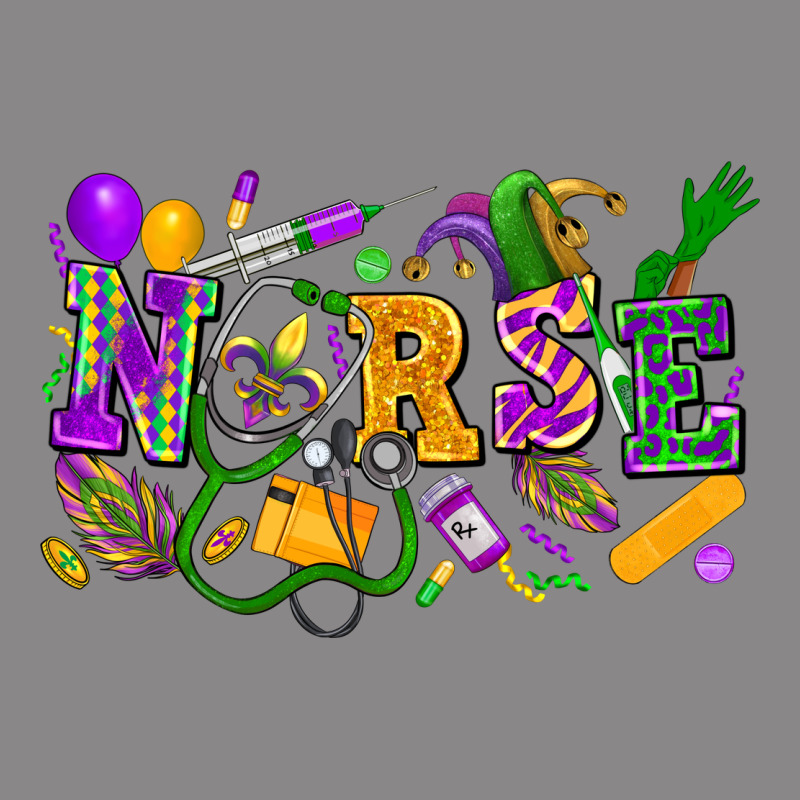 Nurse Mardi Gras Vintage Tee by FaDigitalArtStudio | Teevron