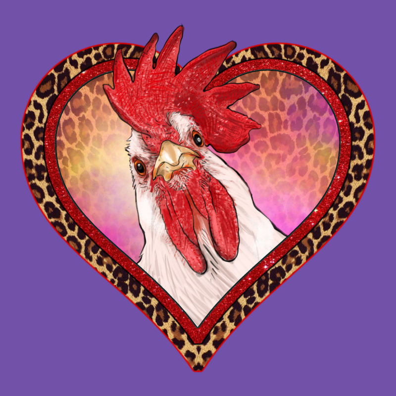 Valentines Day Rooster With Leopard Heart Premium Sweatshirt by RanaPortraitStore | Teevron
