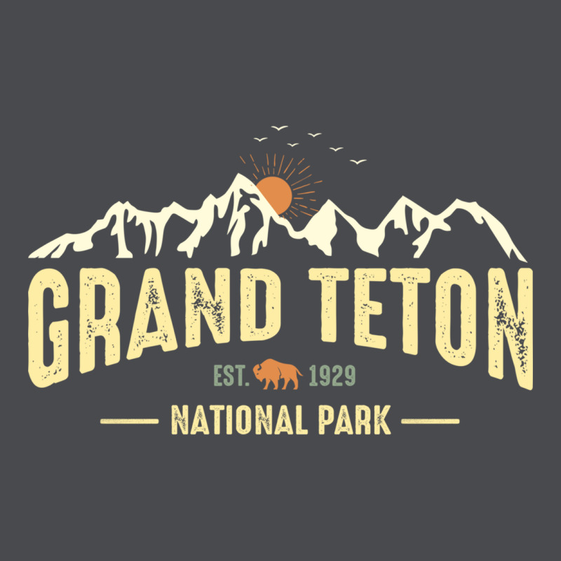 Grand Teton National Park Est 1929 Vinage Wyoming Mountains Graphic Zipper Hoodie by linhVisuals | Teevron