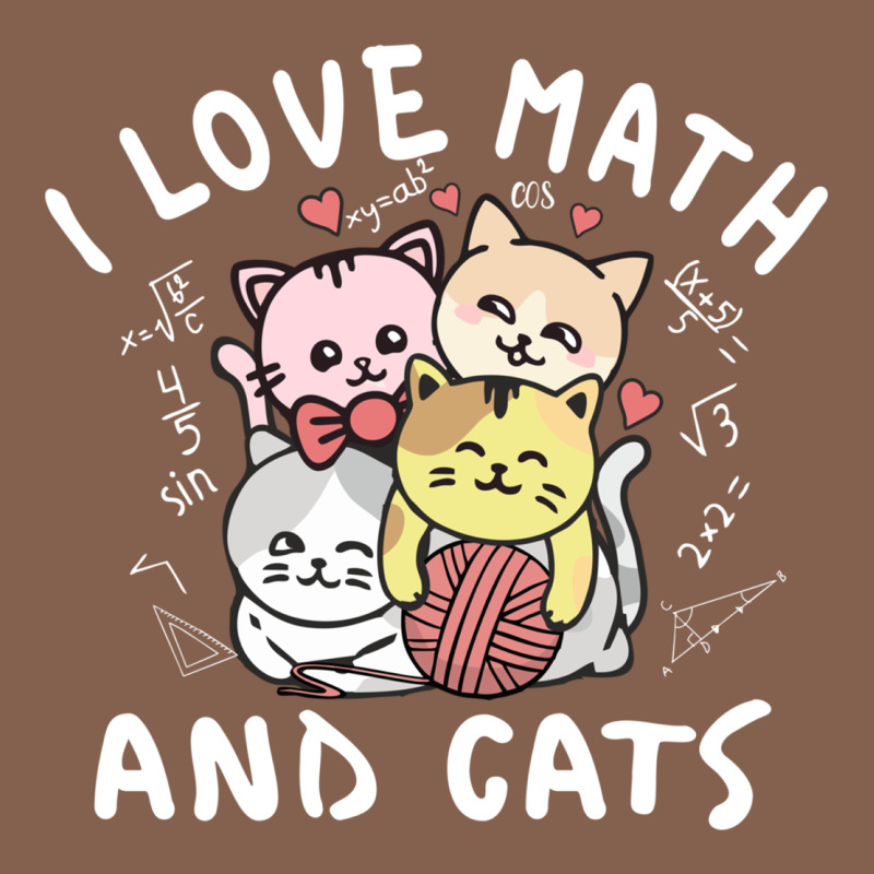 I Love Math And Cats Mountain Heart Mathematics Lover Gifts Cute And F Zipper Hoodie by linhVisuals | Teevron