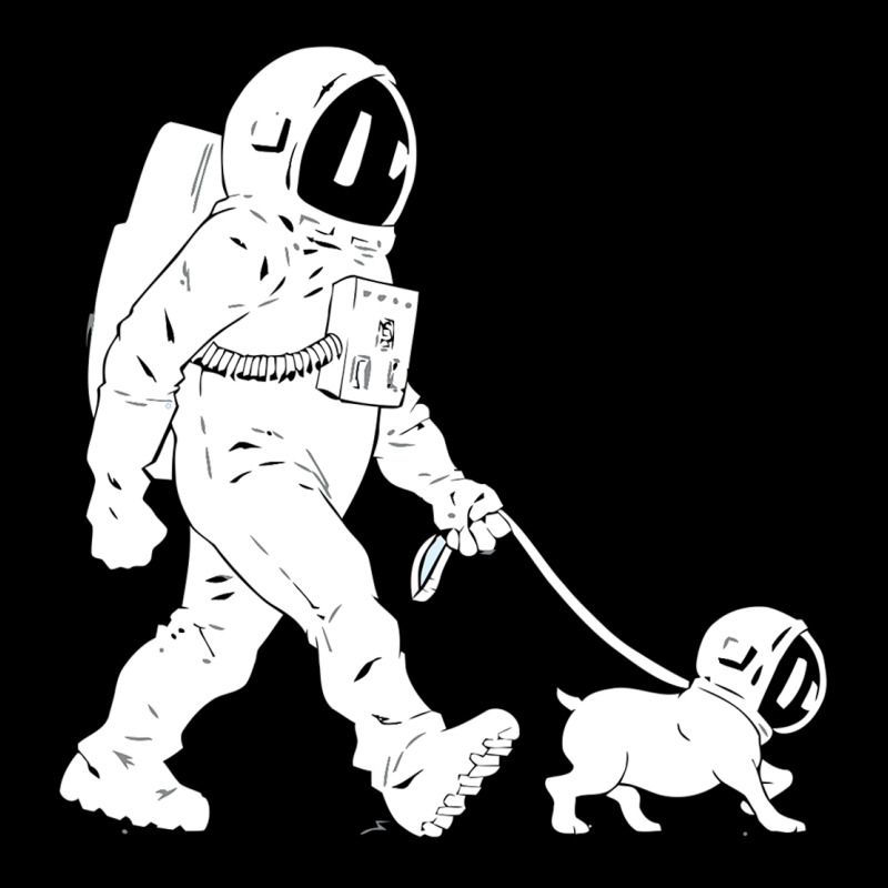 Walking The Dog Astronaut Zipper Hoodie by linhVisuals | Teevron