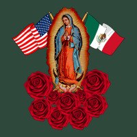 Our Lady Virgen De Guadalupe Mexican American Flag Holiday Zipper Hoodie | Teevron