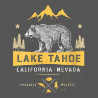 Womens Lake Tahoe National Park California Nevada Vintage Bear Men V N Zipper Hoodie | Teevron
