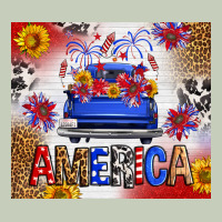 Fourth Of July America Truck Ladies Tee | Teevron