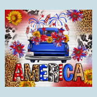 Fourth Of July America Truck Ladies Tee | Teevron