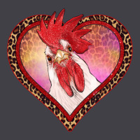 Valentines Day Rooster With Leopard Heart Heavyweight Hoodie | Teevron