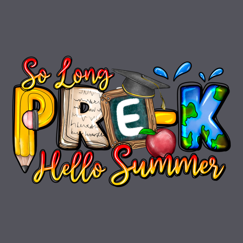 So Long Pre K Hello Summer Vintage Hoodie by CowhideDigitalArt | Teevron